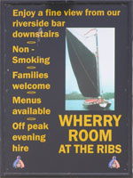 The pub sign. The Ribs of Beef, Norwich, Norfolk