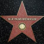 The pub sign. Blue Palms Brew House, Los Angeles, California, America