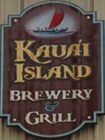 The pub sign. Kaua'i Island Brewery and Grill, Port Allen, Kaua'i, Hawaii, America