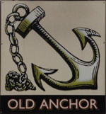 The pub sign. Old Anchor, Cheshunt, Hertfordshire