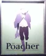 The pub sign. The Poacher, Portishead, Somerset