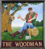 The pub sign. The Woodman, Ruislip, Greater London