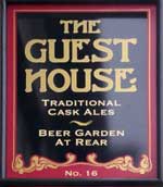 The pub sign. The Guest House, Southport, Merseyside