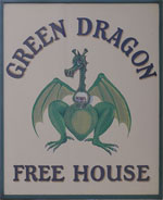 The pub sign. Green Dragon, Bungay, Suffolk