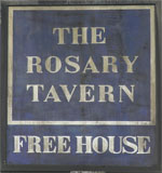 The pub sign. The Rosary Tavern, Norwich, Norfolk