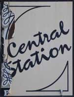 The pub sign. Central Station, Pentonville, Central London