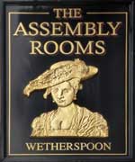 The pub sign. The Assembly Rooms, Epsom, Surrey