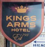 The pub sign. Kings Arms Hotel, Melrose, Scottish Borders