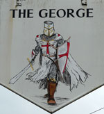 The pub sign. The George, Chartham, Kent