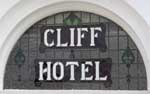 The pub sign. Cliff Hotel, Gorleston-on-Sea, Norfolk