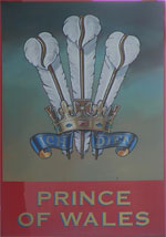 The pub sign. Prince of Wales, Herne Bay, Kent