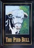 The pub sign. The Pied Bull, Chester, Cheshire
