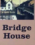 The pub sign. Bridge House, St Neots, Cambridgeshire