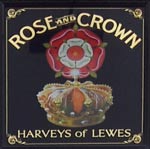 The pub sign. Rose & Crown, Burwash, East Sussex