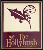 The pub sign. Hollybush Inn, Seighford, Staffordshire