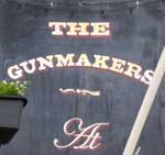 The pub sign. Gunmakers Arms, Marylebone, Central London