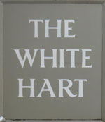 The pub sign. The White Hart, Waterloo, Central London