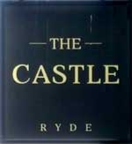 The pub sign. Ryde Castle Hotel, Ryde, Isle of Wight
