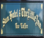The pub sign. Sun Hotel & The Little Inn, Canterbury, Kent