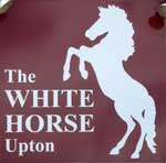The pub sign. White Horse, Upton, Norfolk