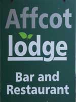 The pub sign. Affcot Lodge, Upper Affcot, Shropshire