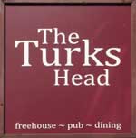 The pub sign. Turks Head, Alcester, Warwickshire