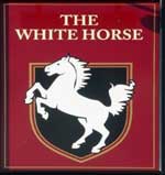 The pub sign. White Horse, Milton, Cambridgeshire