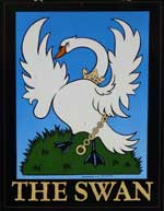 The pub sign. The Swan, Sutton Valence, Kent