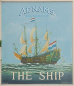 The pub sign. The Ship, Levington, Suffolk