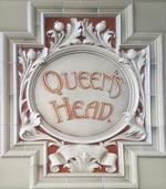 The pub sign. Queens Head, Ramsgate, Kent