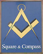 The pub sign. Square & Compass, Worth Matravers, Dorset