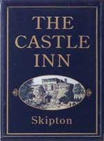 The pub sign. The Castle Inn, Skipton, North Yorkshire