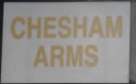 The pub sign. Chesham Arms, Homerton, Greater London