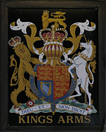 The pub sign. King's Arms, Stoborough, Dorset