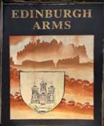 The pub sign. Edinburgh Arms, York, North Yorkshire