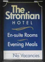 The pub sign. Strontian Hotel, Strontian, Argyll and Bute