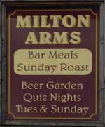 The pub sign. Milton Arms, Elsecar, South Yorkshire