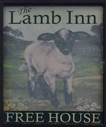 The pub sign. The Lamb Inn, Axminster, Devon