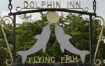 The pub sign. Dolphin, Longton, Lancashire