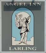 The pub sign. Angel, Larling, Norfolk