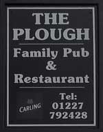 The pub sign. The Plough, Swalecliffe, Kent