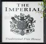 The pub sign. Imperial, Hereford, Herefordshire