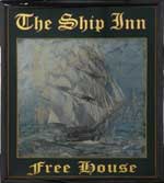 The pub sign. Ship Inn, Tenbury Wells, Worcestershire