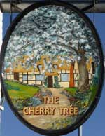The pub sign. The Cherry Tree, Peterborough, Cambridgeshire