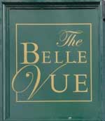 The pub sign. The Belle Vue, Norwich, Norfolk
