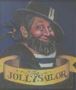 The pub sign. Jolly Sailor, Heybridge Basin, Essex
