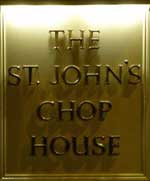 The pub sign. St John's Chop House, Cambridge, Cambridgeshire