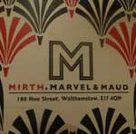 The pub sign. Mirth, Marvel & Maud, Walthamstow, Greater London