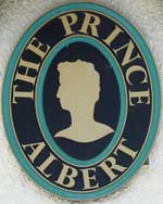 The pub sign. The Prince Albert, Whitstable, Kent