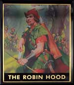 The pub sign. The Robin Hood, Tring, Hertfordshire